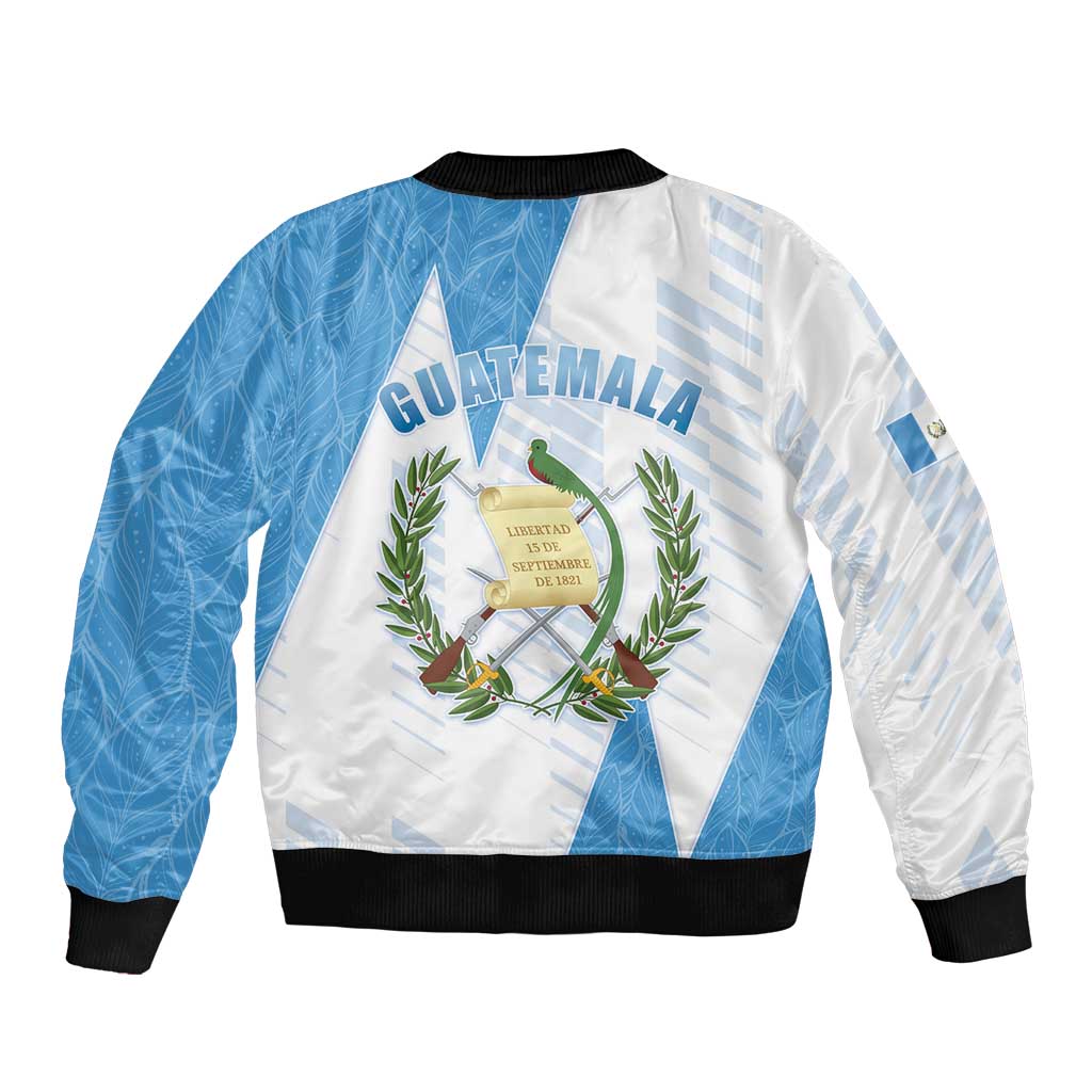 Guatemala Sleeve Zip Bomber Jacket Quetzal Bird Guatemalan Soul DT05