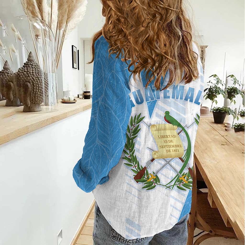 Guatemala Women Casual Shirt Quetzal Bird Guatemalan Soul DT05