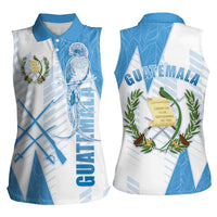 Guatemala Women Sleeveless Polo Shirt Quetzal Bird Guatemalan Soul DT05