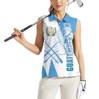 Guatemala Women Sleeveless Polo Shirt Quetzal Bird Guatemalan Soul DT05
