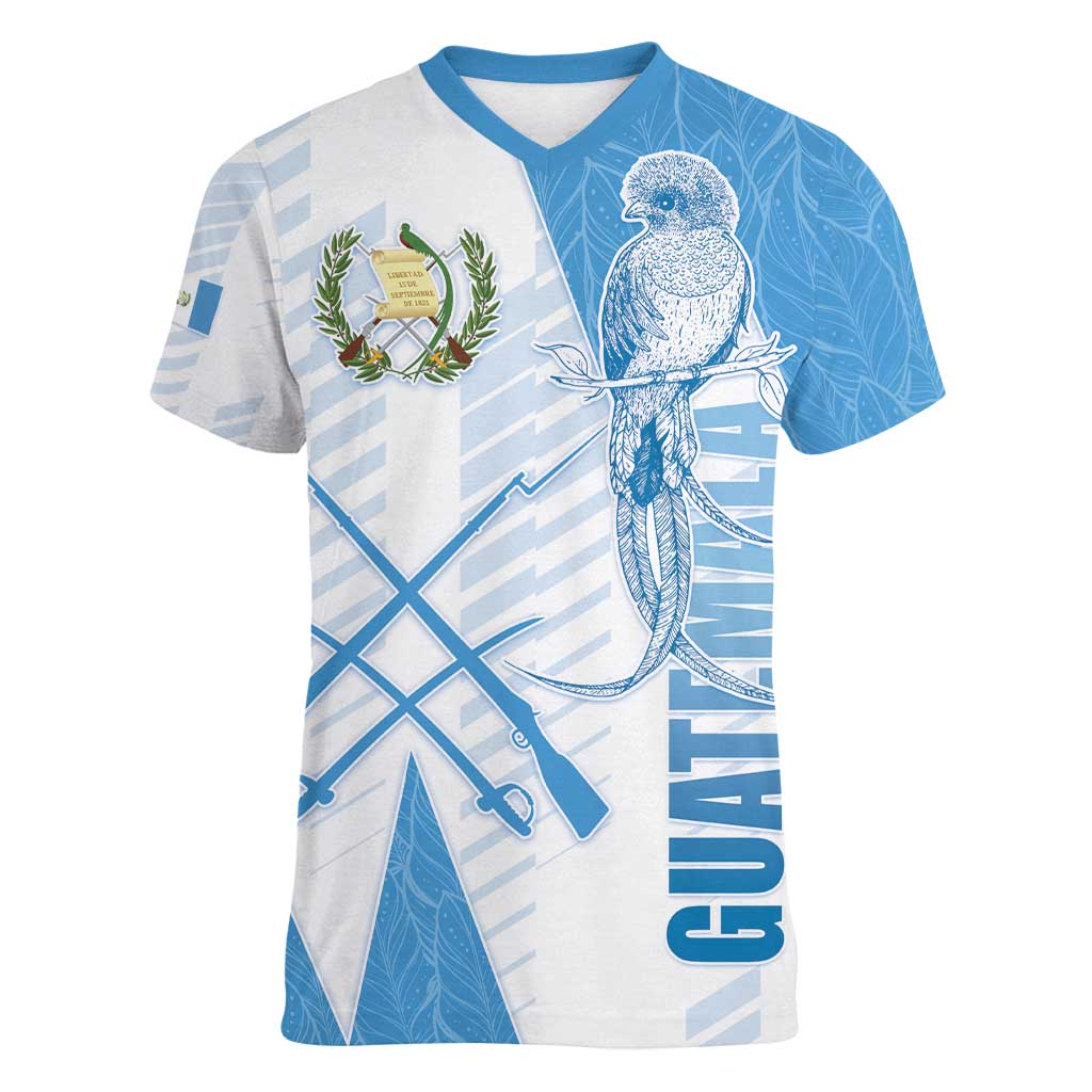 Guatemala Women V-Neck T-Shirt Quetzal Bird Guatemalan Soul DT05