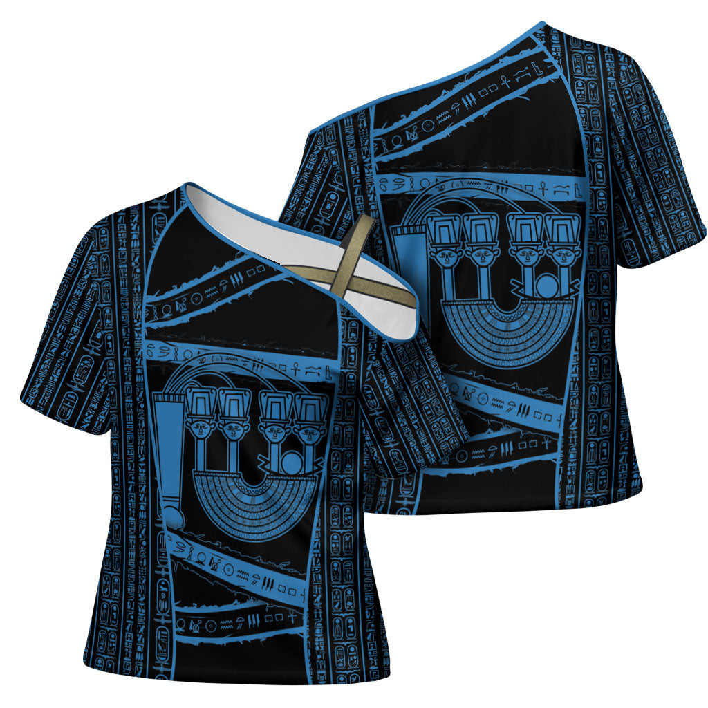 Egypt Menat Cross Shoulder Shirt Ancient Mythology Goddess Hathor Necklace