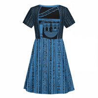 Egypt Menat Kid Short Sleeve Dress Ancient Mythology Goddess Hathor Necklace