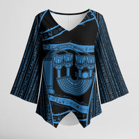 Egypt Menat Kimono Sleeve Blouse Ancient Mythology Goddess Hathor Necklace