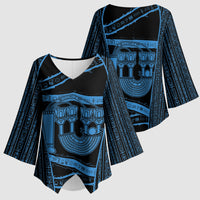 Egypt Menat Kimono Sleeve Blouse Ancient Mythology Goddess Hathor Necklace