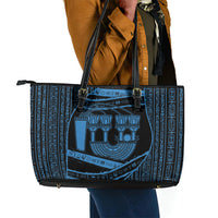 Egypt Menat Leather Tote Bag Ancient Mythology Goddess Hathor Necklace
