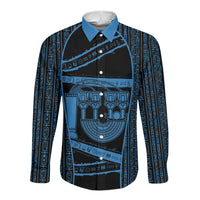Egypt Menat Long Sleeve Button Shirt Ancient Mythology Goddess Hathor Necklace