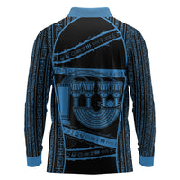 Egypt Menat Long Sleeve Polo Shirt Ancient Mythology Goddess Hathor Necklace