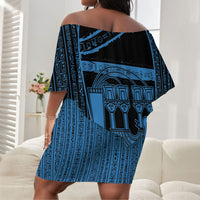 Egypt Menat Off Shoulder Short Dress Ancient Mythology Goddess Hathor Necklace