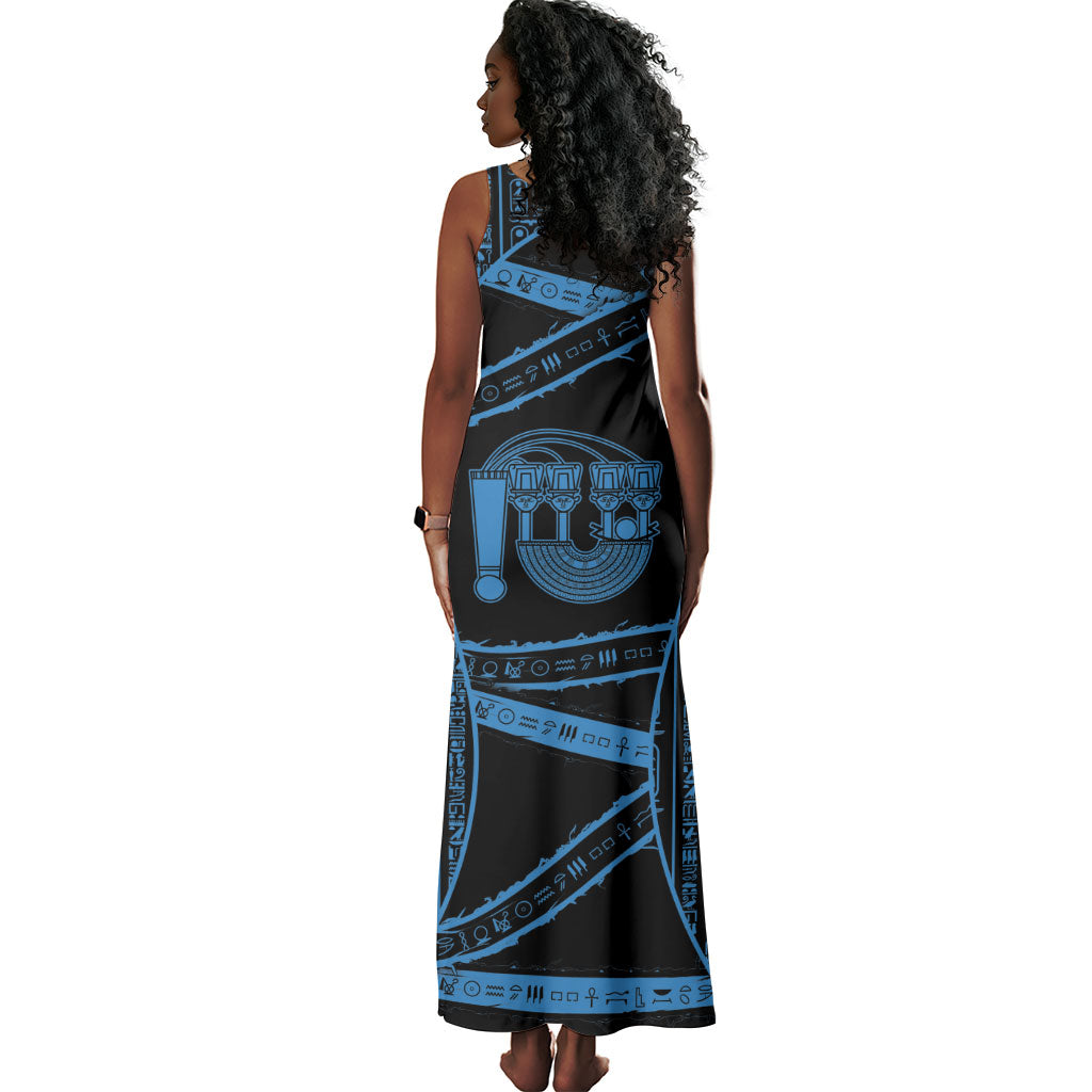Egypt Menat Tank Maxi Dress Ancient Mythology Goddess Hathor Necklace