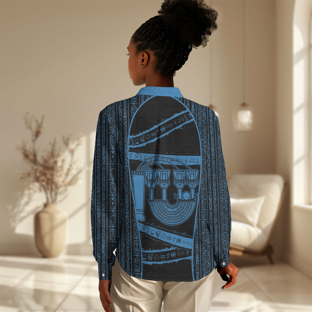 Egypt Menat Women Casual Shirt Ancient Mythology Goddess Hathor Necklace