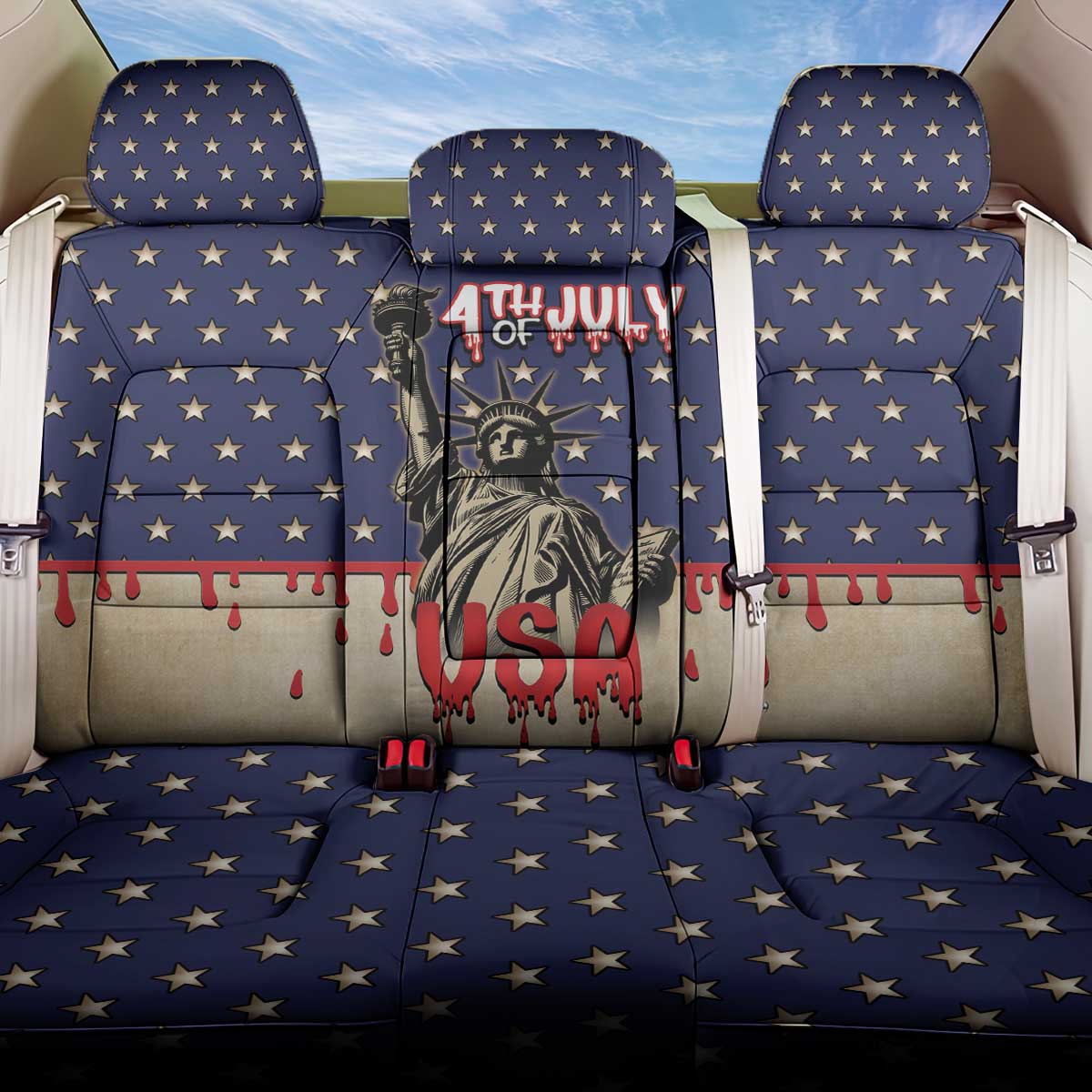 USA 4th Of July Back Car Seat Cover We The People - Wonder Print Shop