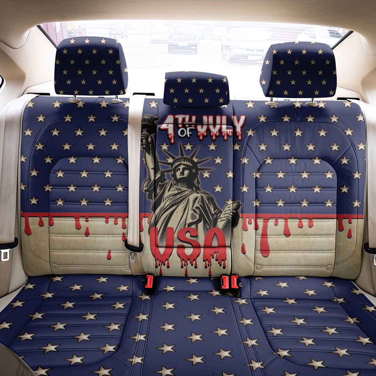 USA 4th Of July Back Car Seat Cover We The People - Wonder Print Shop