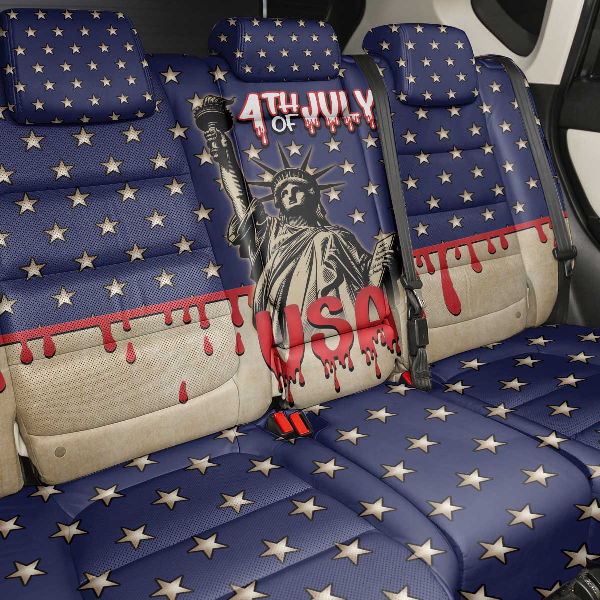 USA 4th Of July Back Car Seat Cover We The People - Wonder Print Shop