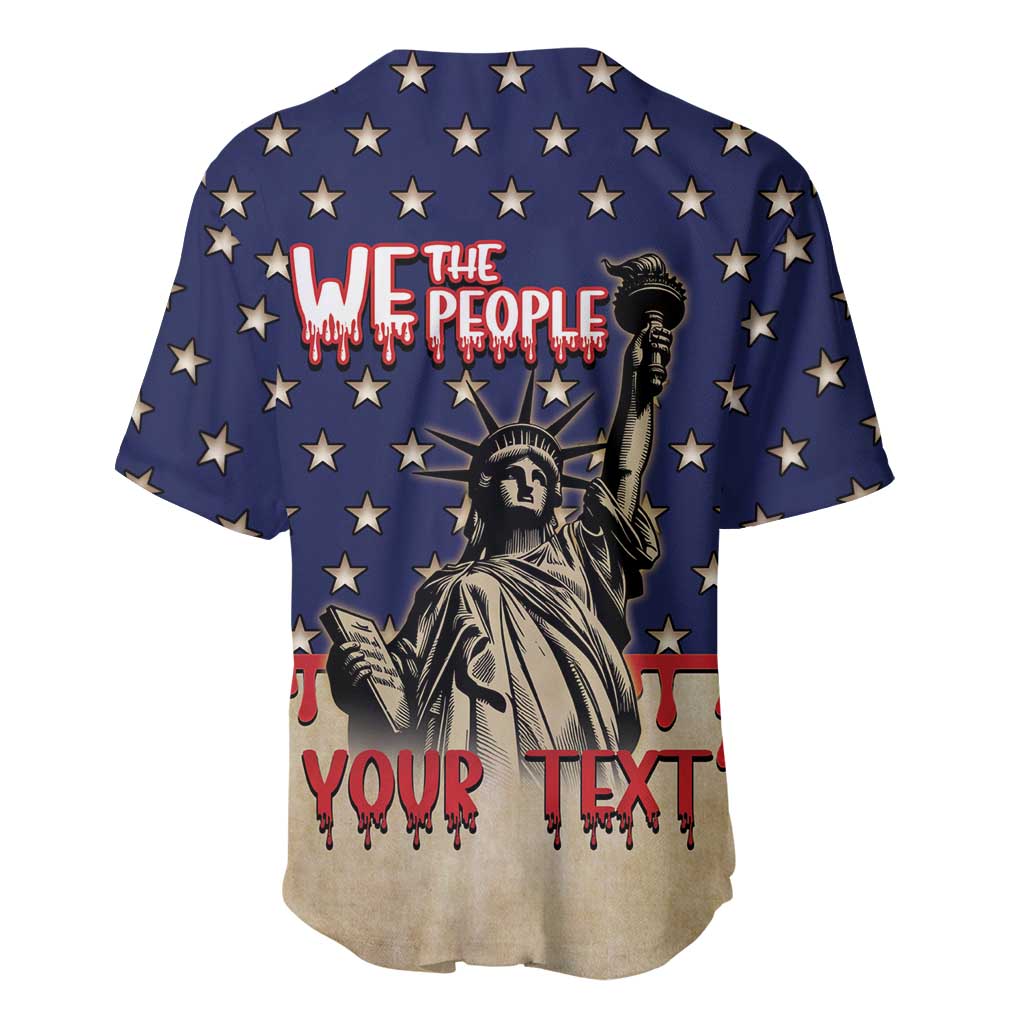 Personalized USA 4th Of July Baseball Jersey We The People - Wonder Print Shop