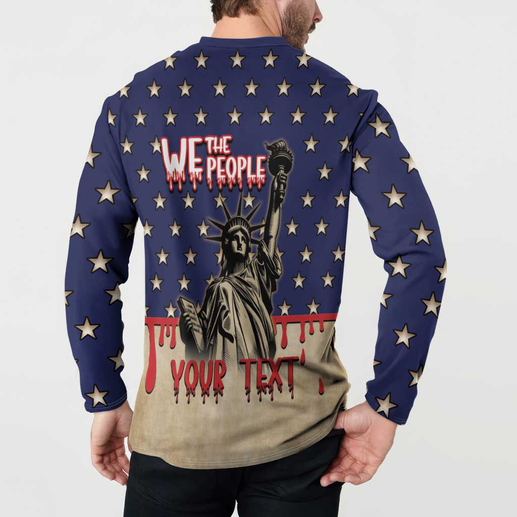 Personalized USA 4th Of July Button Sweatshirt We The People - Wonder Print Shop