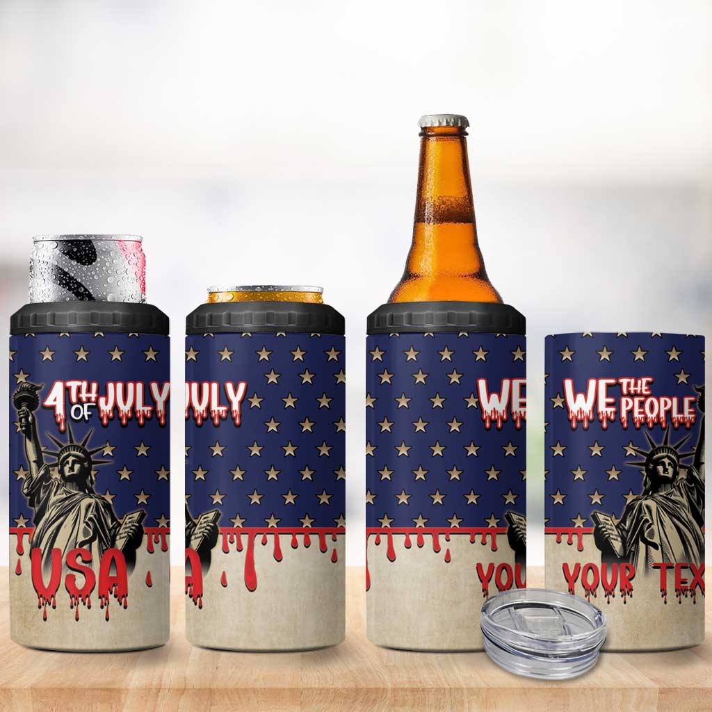 Personalized USA 4th Of July 4 in 1 Can Cooler Tumbler We The People - Wonder Print Shop