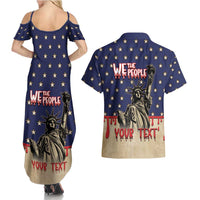 Personalized USA 4th Of July Couples Matching Summer Maxi Dress and Hawaiian Shirt We The People - Wonder Print Shop