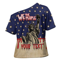 Personalized USA 4th Of July Cross Shoulder Shirt We The People - Wonder Print Shop