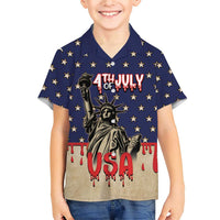 Personalized USA 4th Of July Family Matching Short Sleeve Bodycon Dress and Hawaiian Shirt We The People - Wonder Print Shop