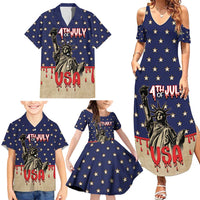 Personalized USA 4th Of July Family Matching Summer Maxi Dress and Hawaiian Shirt We The People - Wonder Print Shop