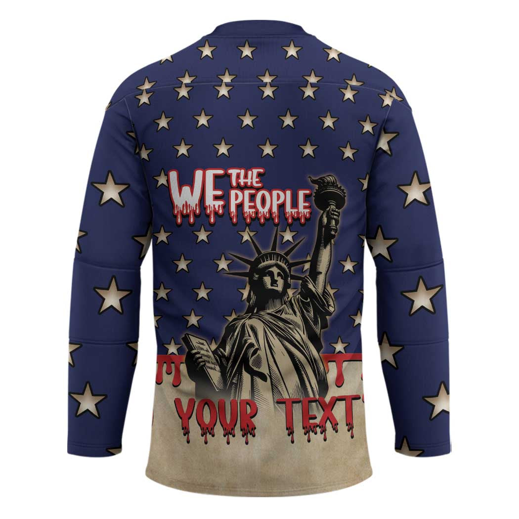 Personalized USA 4th Of July Hockey Jersey We The People - Wonder Print Shop