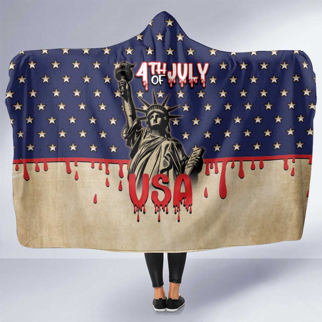 USA 4th Of July Hooded Blanket We The People - Wonder Print Shop