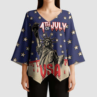 Personalized USA 4th Of July Kimono Sleeve Blouse We The People - Wonder Print Shop