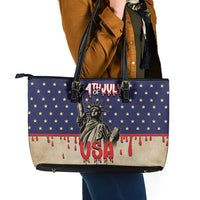USA 4th Of July Leather Tote Bag We The People - Wonder Print Shop