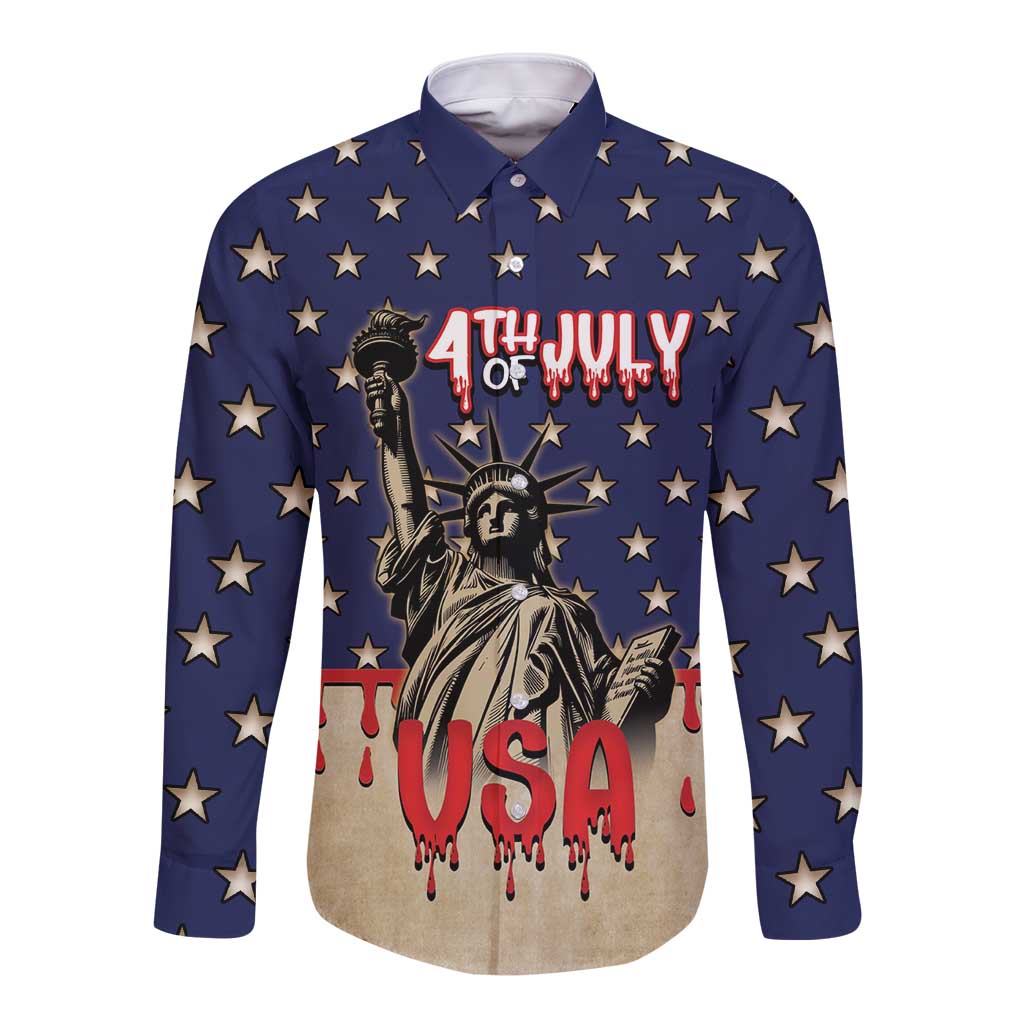 Personalized USA 4th Of July Long Sleeve Button Shirt We The People - Wonder Print Shop