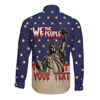 Personalized USA 4th Of July Long Sleeve Button Shirt We The People - Wonder Print Shop