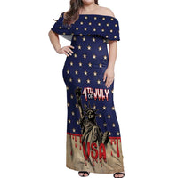Personalized USA 4th Of July Off Shoulder Maxi Dress We The People - Wonder Print Shop