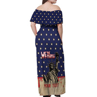 Personalized USA 4th Of July Off Shoulder Maxi Dress We The People - Wonder Print Shop