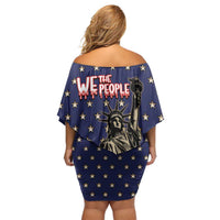 Personalized USA 4th Of July Off Shoulder Short Dress We The People - Wonder Print Shop