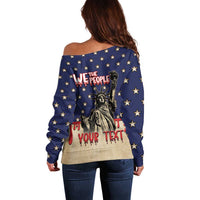 Personalized USA 4th Of July Off Shoulder Sweater We The People - Wonder Print Shop