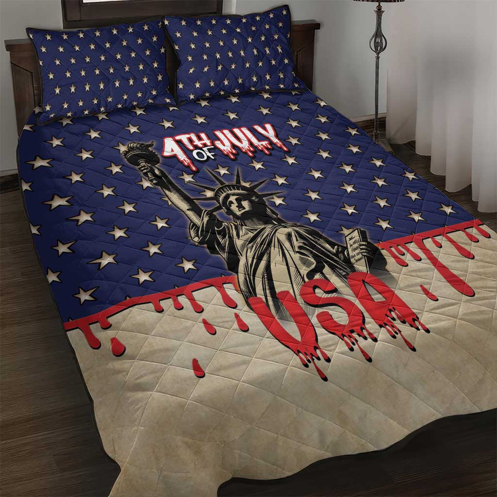 USA 4th Of July Quilt Bed Set We The People - Wonder Print Shop