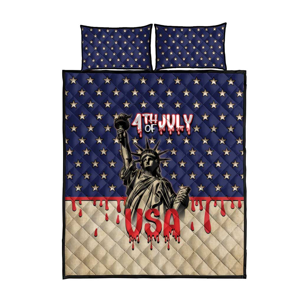 USA 4th Of July Quilt Bed Set We The People - Wonder Print Shop