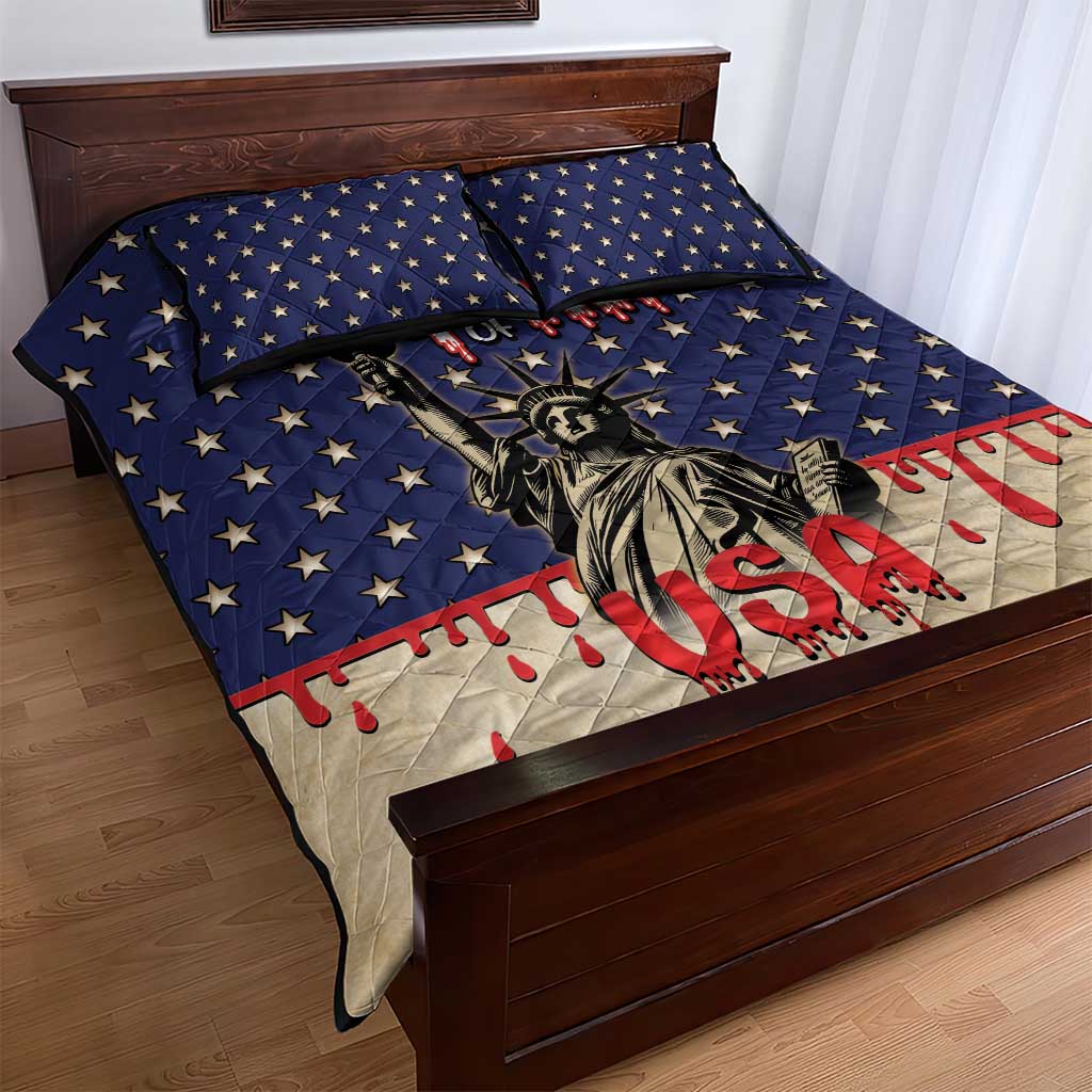 USA 4th Of July Quilt Bed Set We The People - Wonder Print Shop