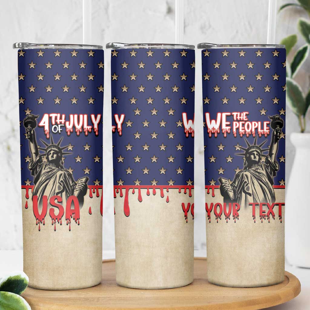 Personalized USA 4th Of July Skinny Tumbler We The People - Wonder Print Shop