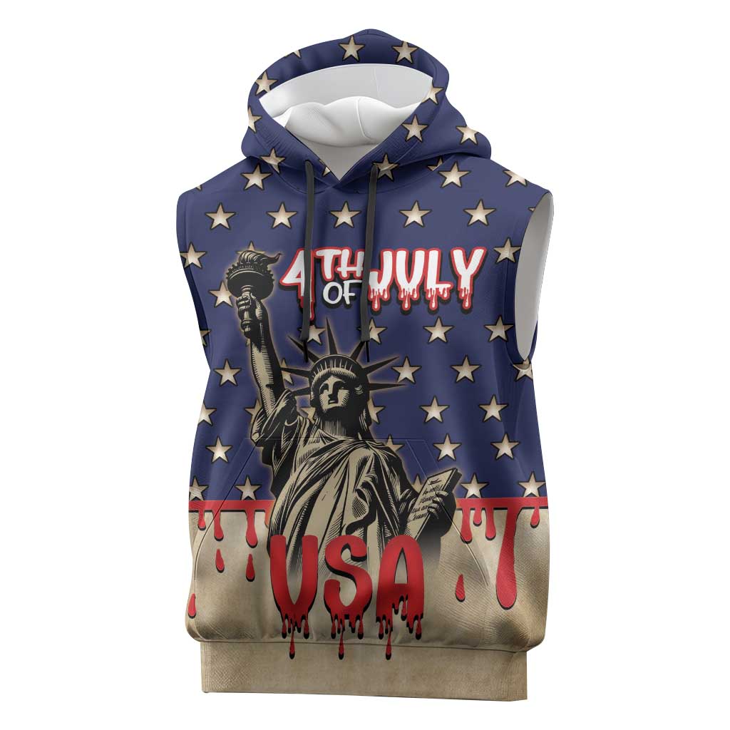 Personalized USA 4th Of July Sleeveless Hoodie We The People - Wonder Print Shop