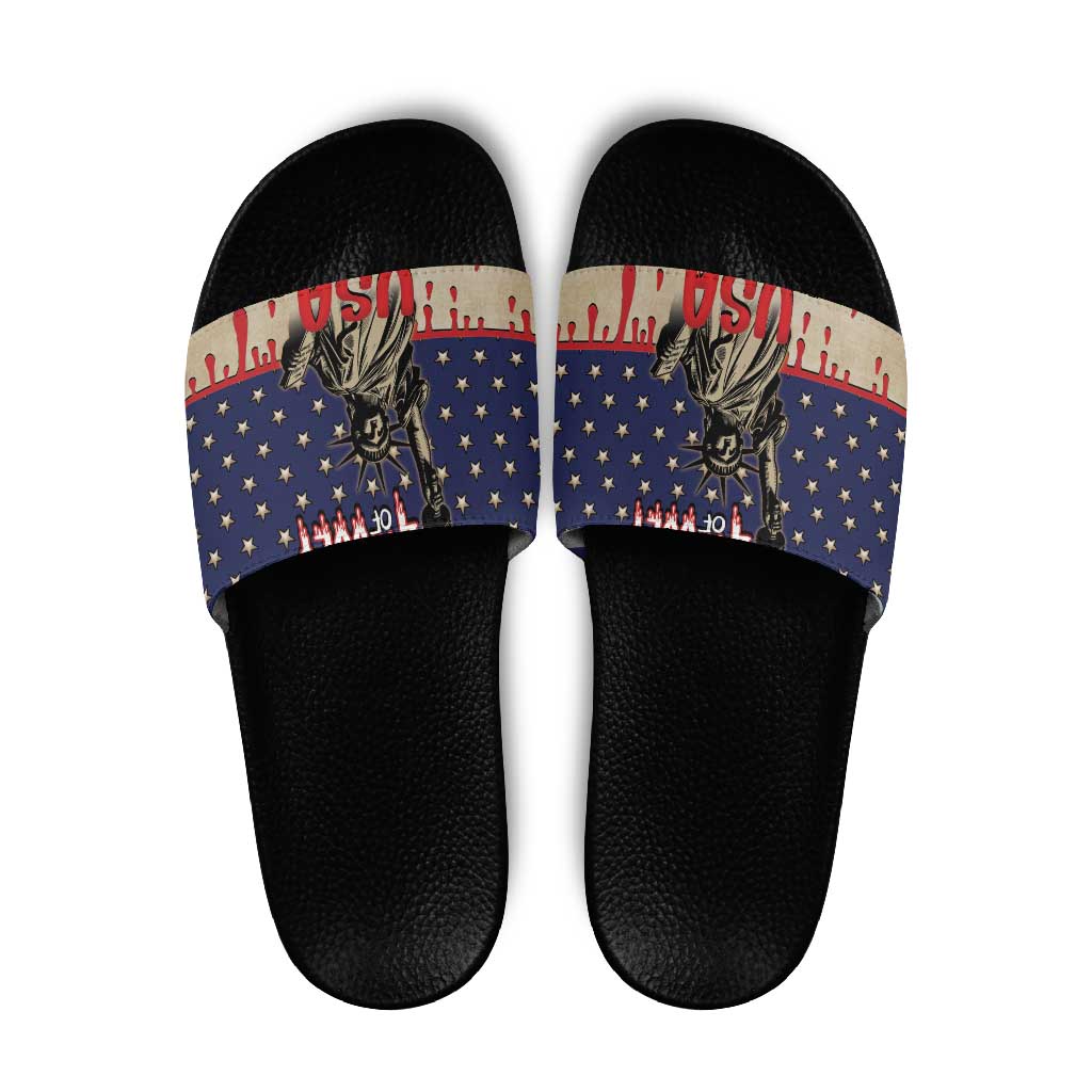 USA 4th Of July Slide Sandals We The People - Wonder Print Shop