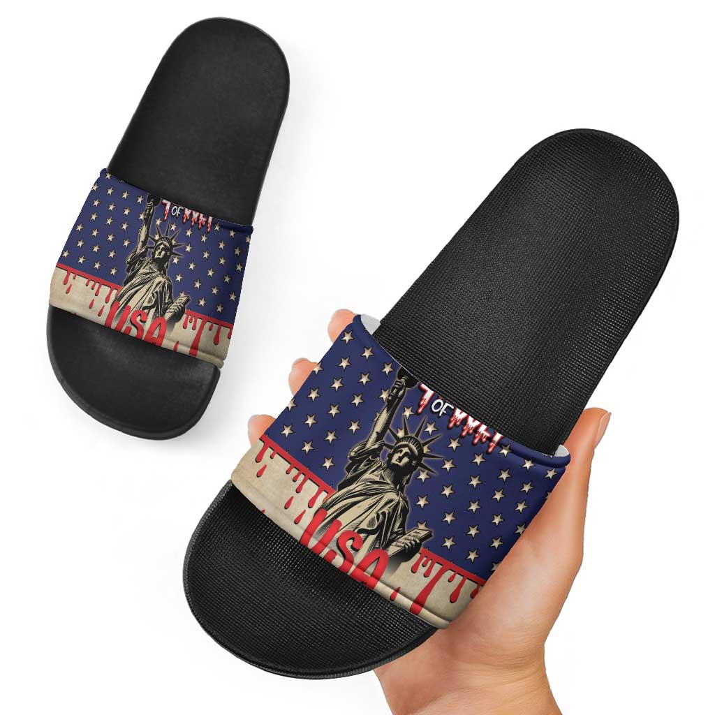 USA 4th Of July Slide Sandals We The People - Wonder Print Shop