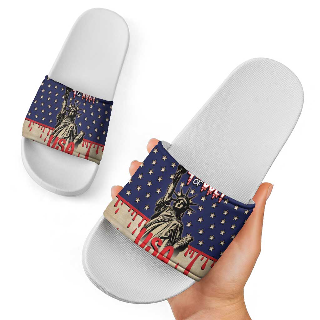 USA 4th Of July Slide Sandals We The People - Wonder Print Shop