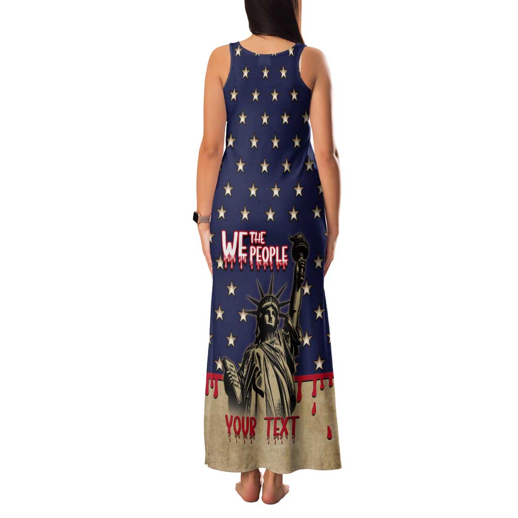 Personalized USA 4th Of July Tank Maxi Dress We The People - Wonder Print Shop