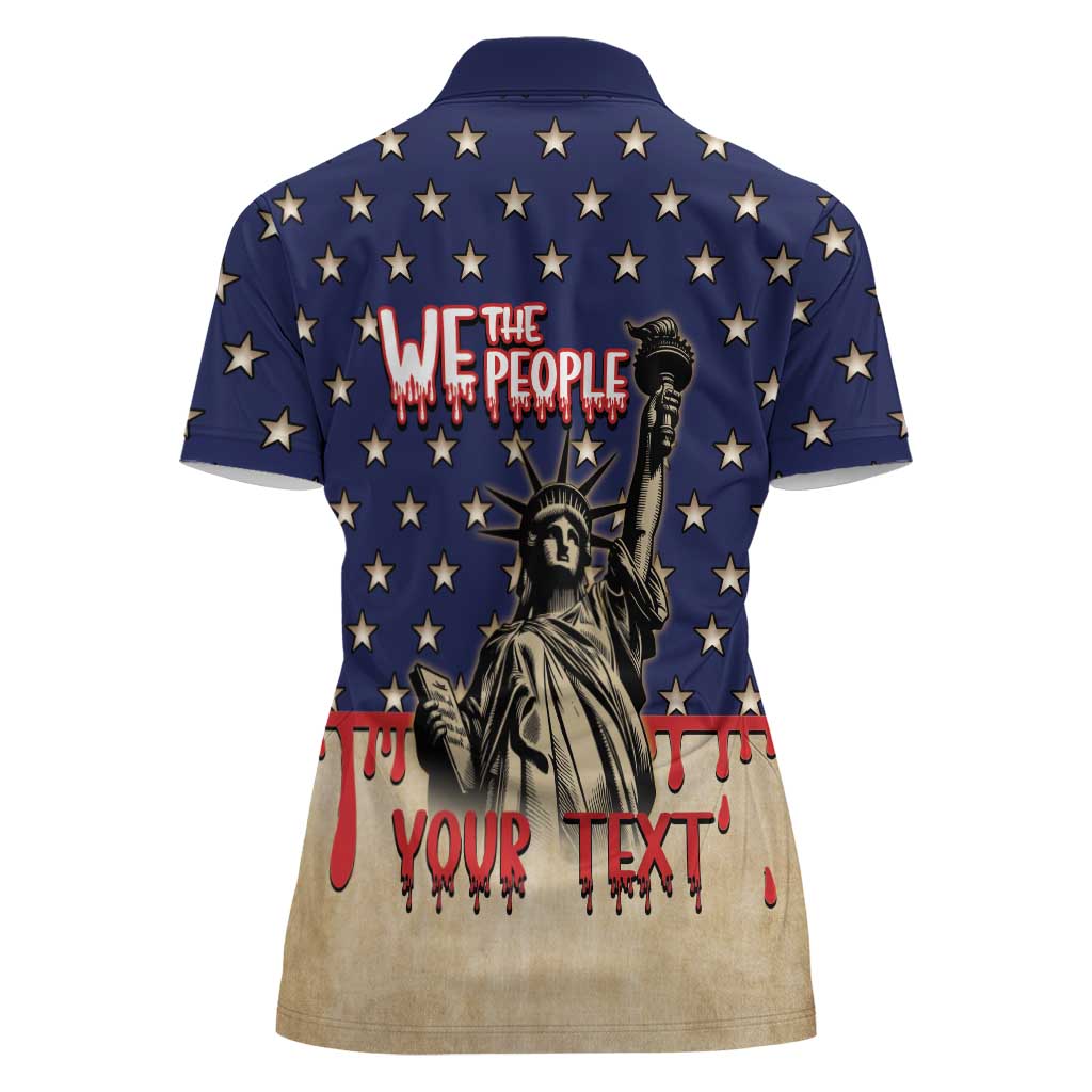 Personalized USA 4th Of July Women Polo Shirt We The People - Wonder Print Shop