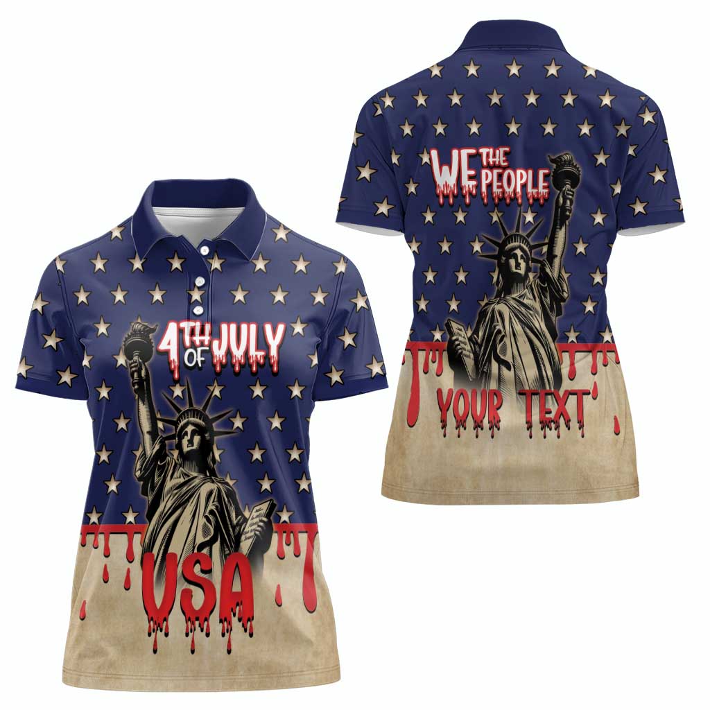Personalized USA 4th Of July Women Polo Shirt We The People - Wonder Print Shop
