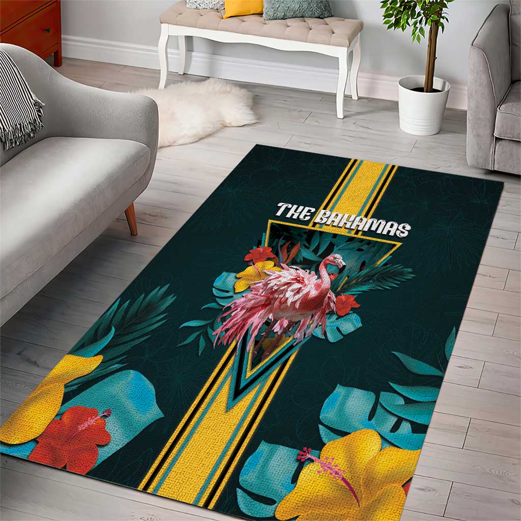 The Bahamas Area Rug The Flamingo Tropical Flowers - Wonder Print Shop