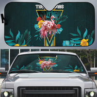 The Bahamas Auto Sun Shade The Flamingo Tropical Flowers - Wonder Print Shop