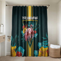 The Bahamas Bathroom Set The Flamingo Tropical Flowers - Wonder Print Shop