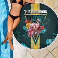 The Bahamas Beach Blanket The Flamingo Tropical Flowers - Wonder Print Shop